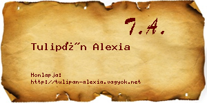 Tulipán Alexia névjegykártya